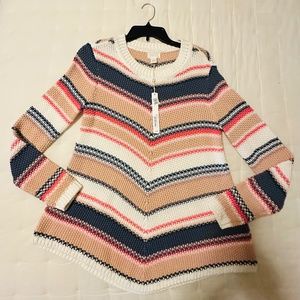 NWT Flared Stripe Sweater